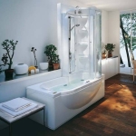 Ванна совмещенная с душевой кабиной JACUZZI ( Джакузи ). Ванна ассиметричная Amea Twin Premium 180х75/86 правая/левая